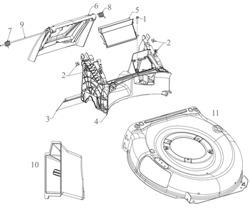 Deck 1 Diagram and Parts List for SC500 (12AVP2C)(2022) Cub Cadet Lawn Mower